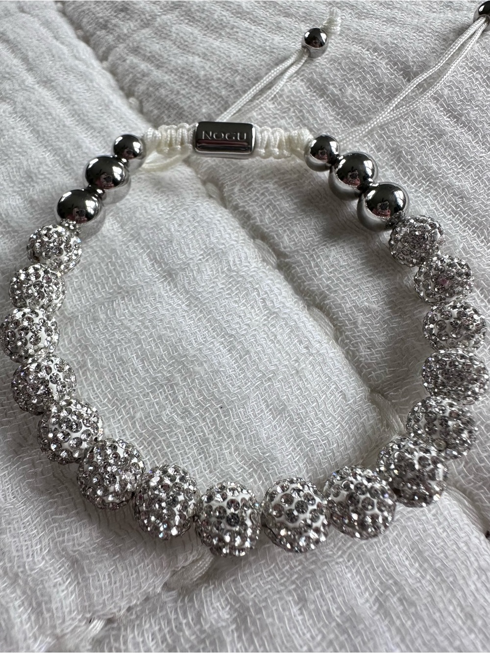 Nogu Winter White Crystal | Silver x White | Kikiballa Bracelet